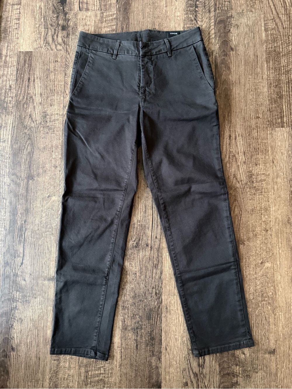 Vince Classic Chino Skinny Ankle Pant - Licorice (26/27)